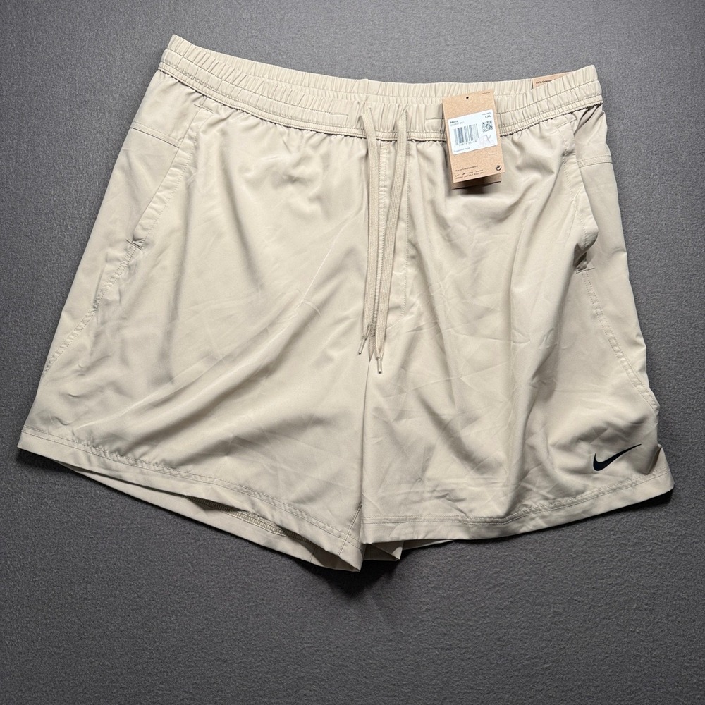 Nike Form Training Shorts Mens XXL Khaki Dri-FIT 7" Inseam DV9857-251